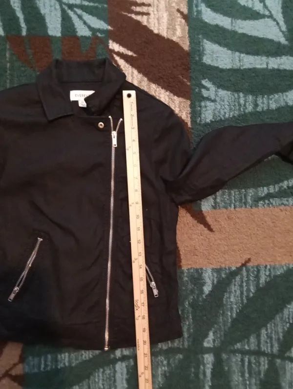 Evereve Jagger Moto Jacket Line Blend Black Shoukder Pads Womens Size Xs - Image 9