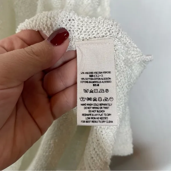 Free People Easy Tee Sweater Top in White‎ Small - Image 6