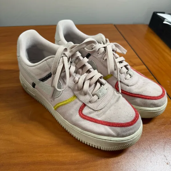 Nike Air Force 1 LX Siltstone Red Women's Sneaker Stitched Canvas W8 CK6572-600‎ - Image 3