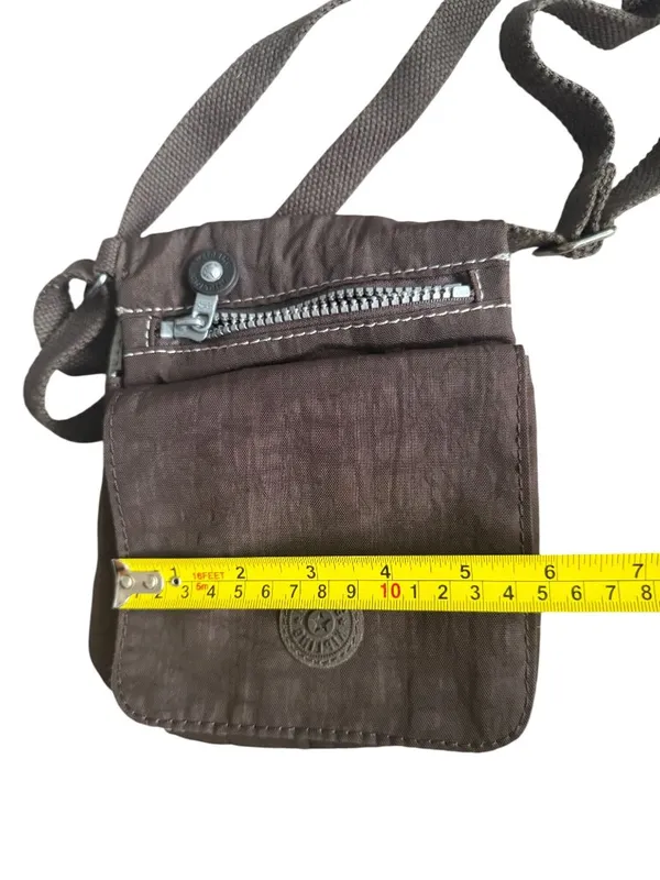 KIPLING Brown Crossbody Nylon Bag Womens Purse - Image 2