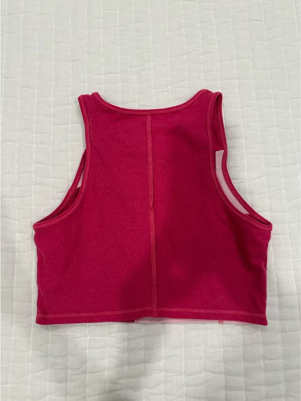 NWOT Hollister Social Tourist Pink Patchwork Tanktop - Image 2