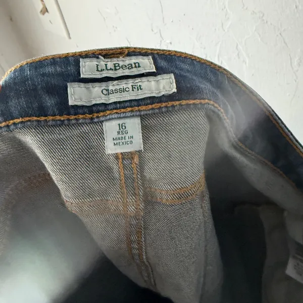 LLBean Classic Fit Womens Blue Denim Jeans Size 16‎ Regular Casual Basic - Image 8