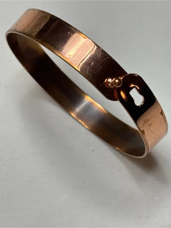 3 Pc Statement Bracelet Set Cream Acrylic Bangle Glitter Cuff Rose Gold Band Lot - Image 8