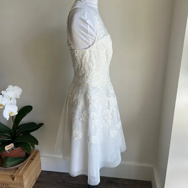 Decode 1.8 by David's Bridal Sweetheart Wedding Dress White Women's Size 2 - Image 3