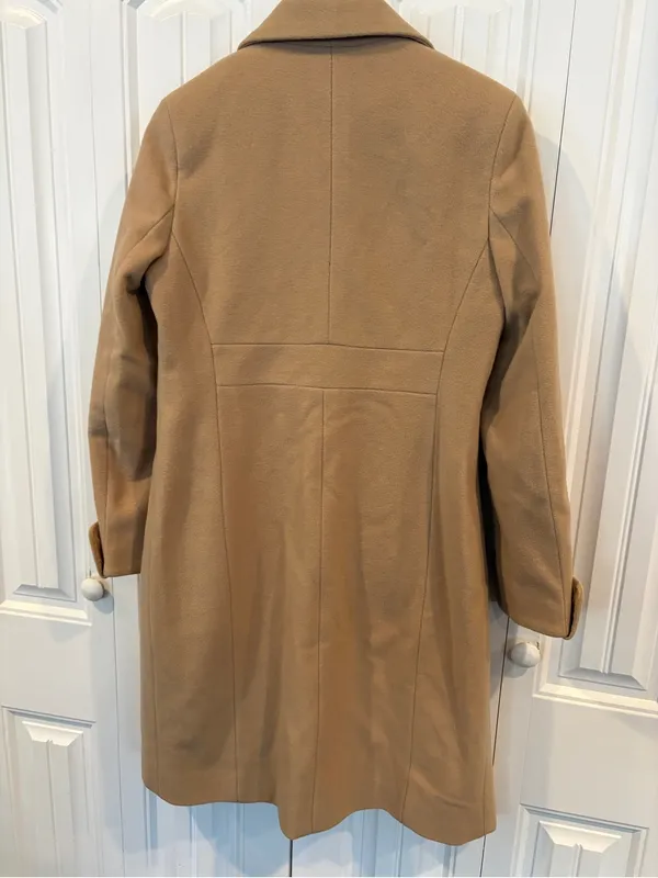 Kenneth Cole reaction tan longline pea coat size 8 - Image 2