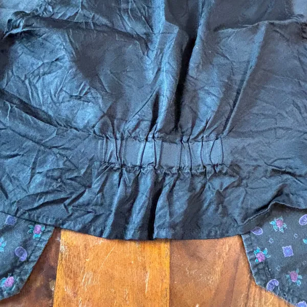 By Choice Vintage 90s Paisley Floral Button‎ Front Vest Black Purple Medium USA - Image 8