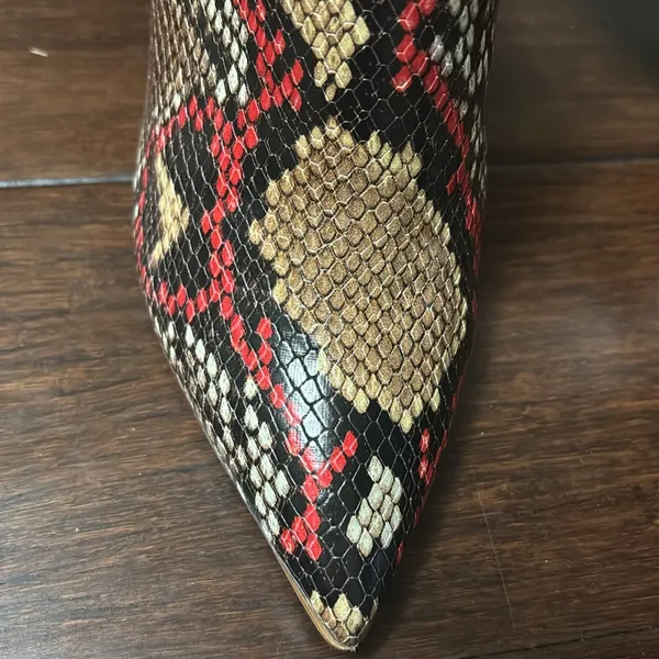 Steve Madden Daily Snake Animal Print Sling-Back Pumps Heels 8M new #1 - Image 3