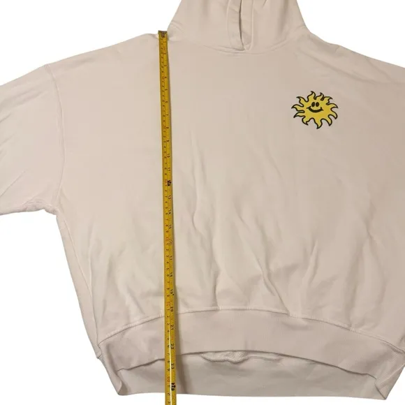 Daydreamer Size XS Oversized‎ Mushroom Doodle Hoodie Sweatshirt White Hippie - Image 7
