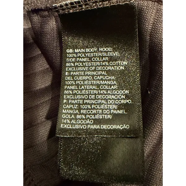 The North Face Womens XS Gray Moto Ribbed Full Zip Jacket Fleece Hoodie - Image 9