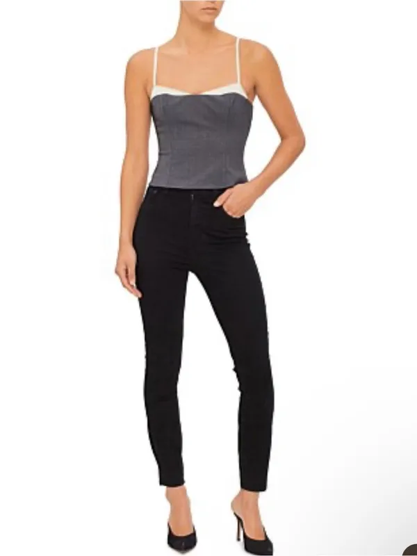 Reformation Melanie top in dark gray - Image 6