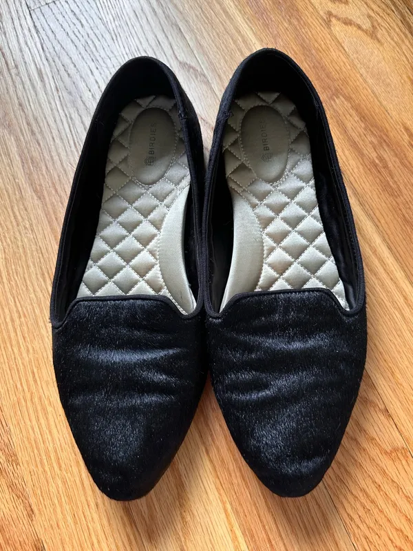 Birdies Women’s Black Haircalf Slip-On Flats Loafers Size 10 - Image 6
