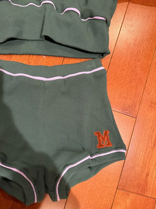 Anthropologie Maaji Shamrock Sunny Days Sweater and short waffle set - Image 6