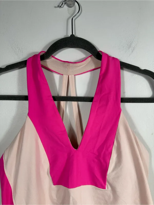Lululemon‎ Open Soul Tank Parfait Pink Pinkelicious Open Back Size 12 - Image 5