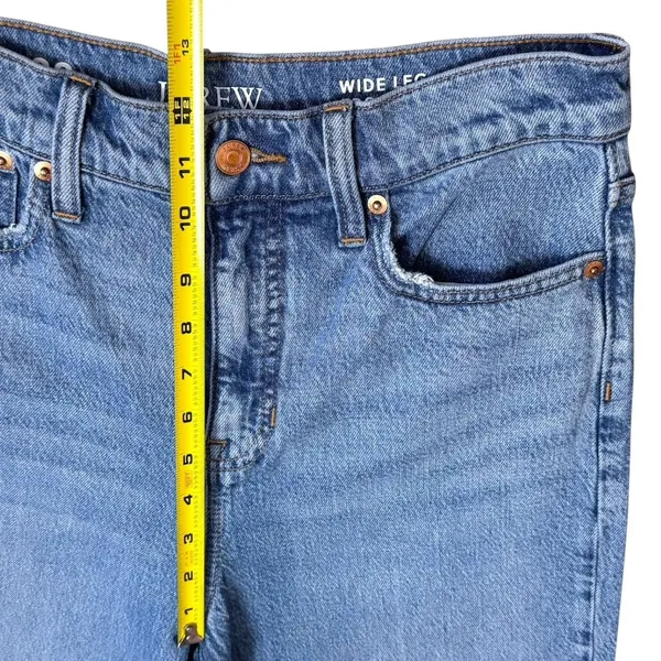 J.Crew Wide Leg Trouser Jeans Light Wash High Rise Capsule Minimalist 27 - Image 11