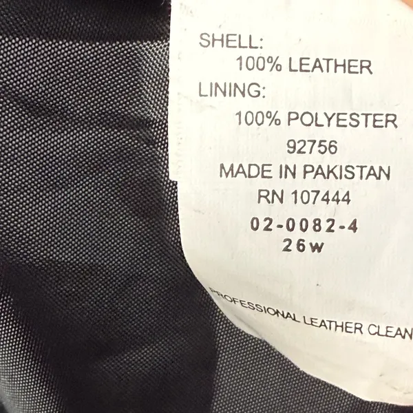 Vintage Y2K Jessica London Classic Leather Jacket in Black Size 26W‎ - Image 7