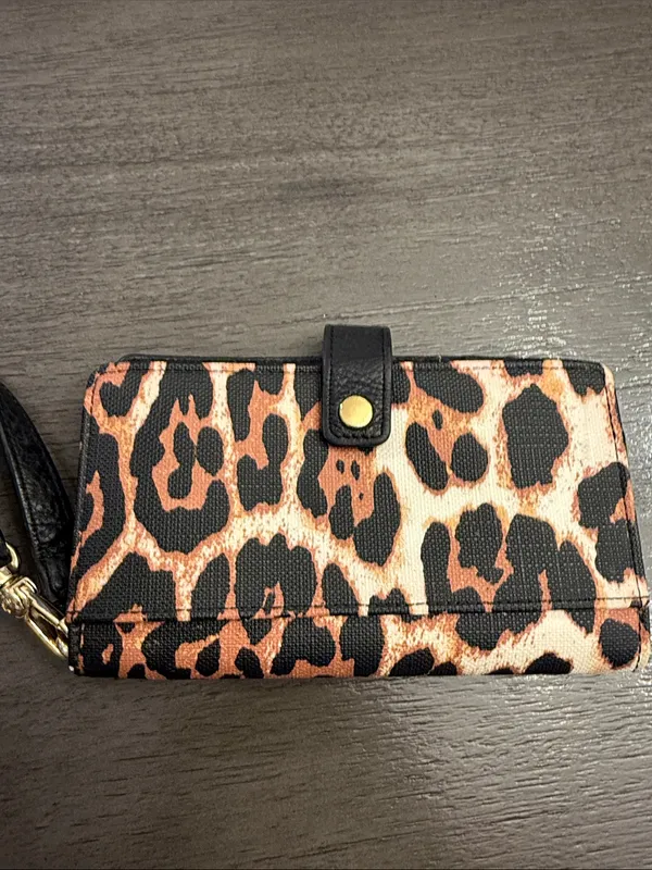 Juicy Couture‎ Leopard Print Wallet Wristlet w/ Phone Pocket Vintage Y2K - Image 4