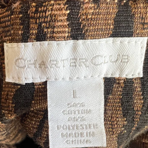 Vintage Brown Tapestry Jacket Animal Print Boho Y2K Retro Indie Sleaze‎ Large - Image 3