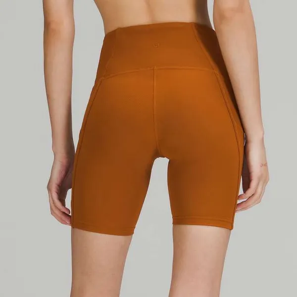 Nwot Lululemon Ribbed High Rise Yoga Bike Shorts - Image 7