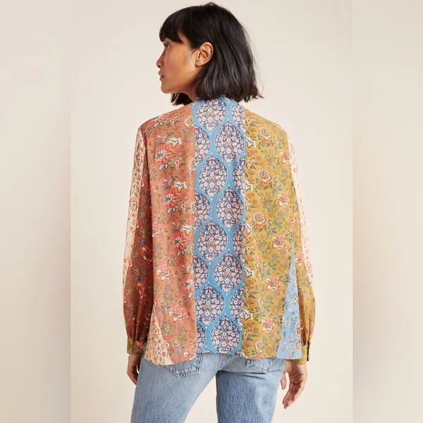ANTHROPOLOGIE Sachin + Babi IIiana Ruffle Blouse - Image 4