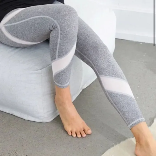 ✨ Gray White Chill Play Move High Waisted Activewear Bottoms✨ - Image 4