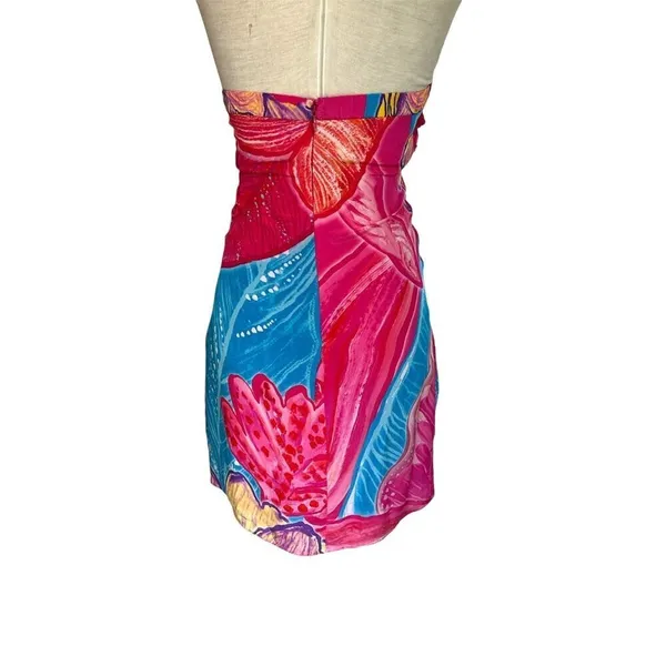 Rococo Sand Mini Dress in Pink XSmall New Womens Strapless Tropical - Image 7