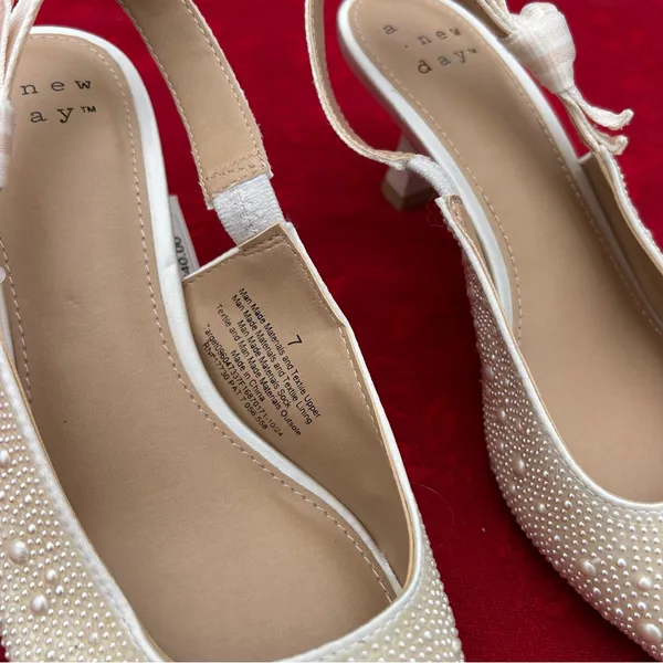 Women's Milan Slingback Heels - A New Day size 7 pearl wedding‎ guest classic - Image 5