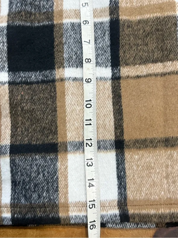 NWT Women’s Plaid Mini Skirt Size Medium Tan Black Cream Preppy Y2K - Image 3