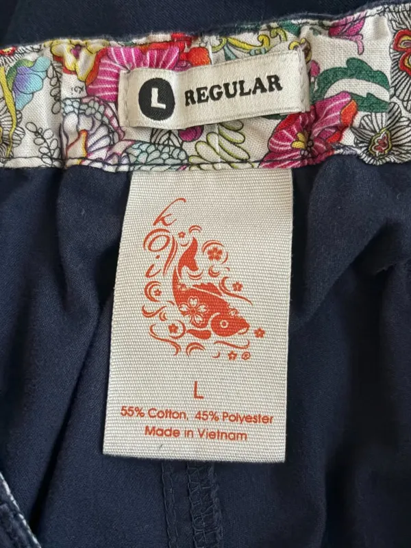 Koi Women L Regular Navy Blue Lindsey Scrub Pants Cargo Pockets Nursing Dental - Image 7