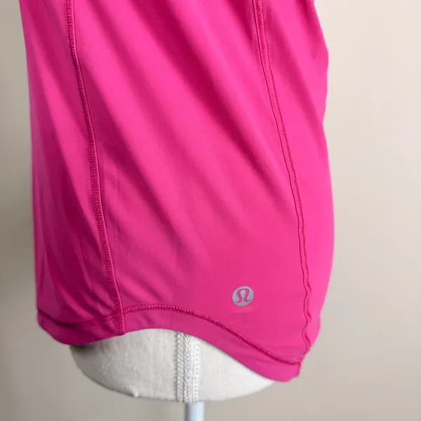 Lululemon Sculpt Tank Top Pink Mesh Back Cutout‎ High Neck Sleeveless Athletic - Image 5