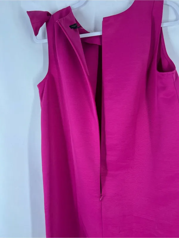 Ann Taylor Factory Sleeveless Shift Dress with Shoulder Bow Fuchsia NWT Size 10 - Image 10