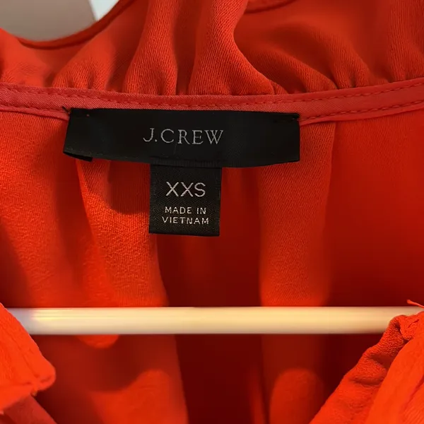 J Crew red/orange blouse size XXS - Image 4