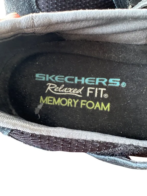 Skechers Size 6 Women Relaxed Fit Memory Foam Bikers Sneakers Black New - Image 12