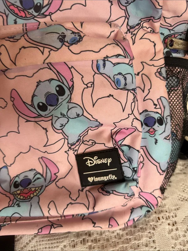 Loungefly Disney World Disney Pink Lilo & Stitch All-Over Character Backpack - Image 2