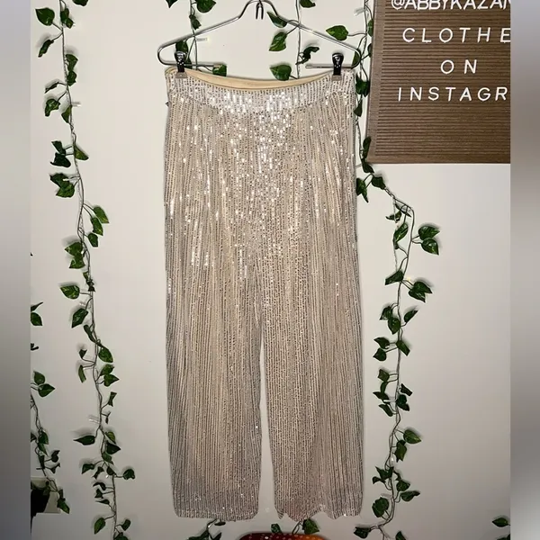 Cider SEQUINS MID WAIST STRAIGHT LEG TROUSERS - Image 11