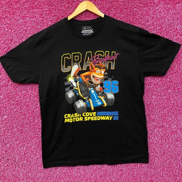 Crash Bandicoot Motor Speedway Retro Video Game T-Shirt XL. - Image 2