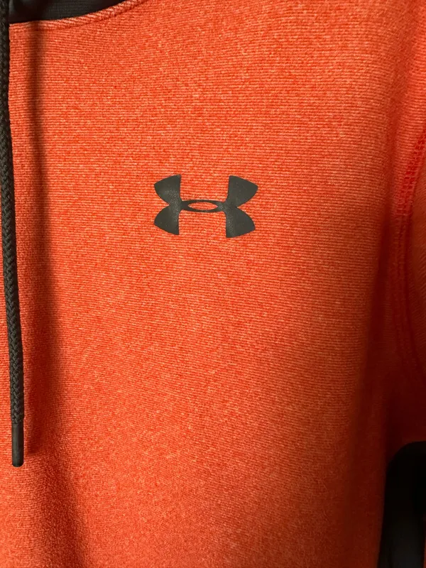 Under Armour Orange and Black Performance Hoodie - Image 6