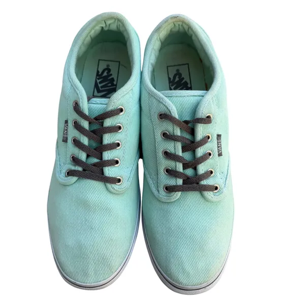 Vans Atwood Mint Green Canvas Low Top Sneakers Seafoam VN-0NJ08VZ Womens Size 10 - Image 5