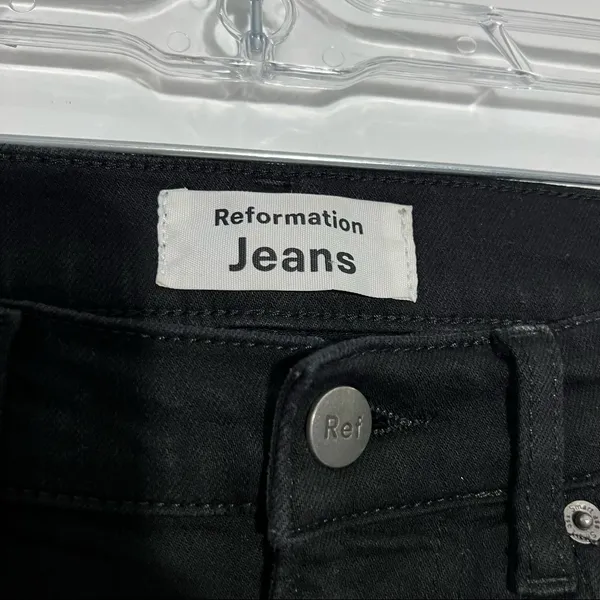 Reformation Harper Ultra High Rise Skinny Jeans‎ Black Size 24 Minimalist Casual - Image 7
