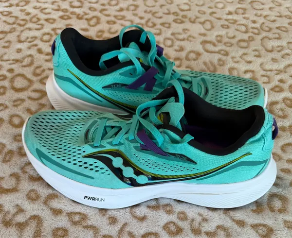 Saucony Women's Ride 15 Teal Green Running Athletic Shoes Size: 9.5 - Image 2