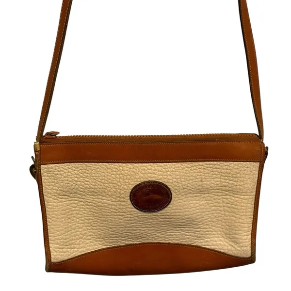 Vintage Dooney‎ Leather Shoulder Bag Brown - Image 2