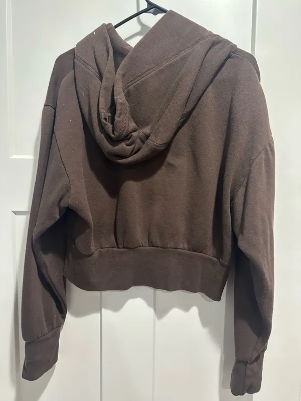 90 Degrees by Reflex brown cropped zip up - Image 2