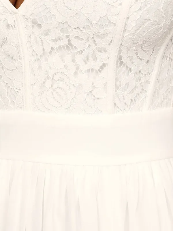 NWOT Lulus Bridal Cherish You Always White Lace Maxi Dress XS - Image 5