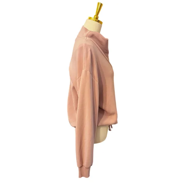 Varley DoubleSoft Cowl Neck Sweatshirt, Dusty Pink, Size Small Cozy Loungewear - Image 2