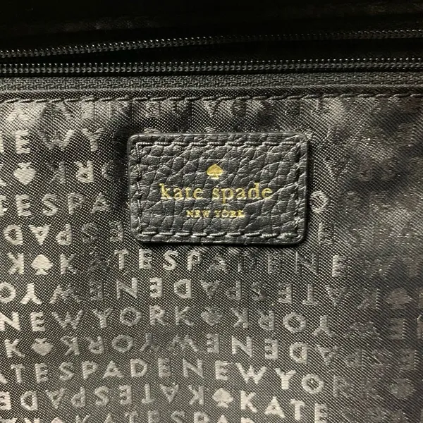 Kate Spade Womens Reis Shoulder Bag Black Pebbled Leather Triple Compartment - Image 13