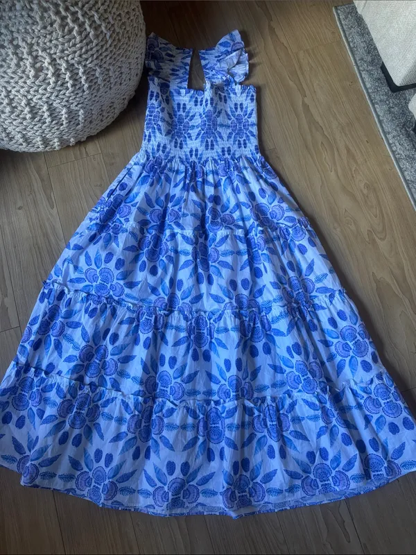 Hill House The Ellie Nap Dress Blue Shell Mosaic - Image 2