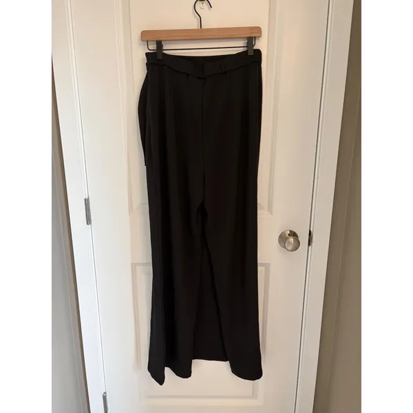 Halara Black High Waisted Side Tie Wrap 2-in-1 Maxi Skirt Wide Leg Pants Size S - Image 5