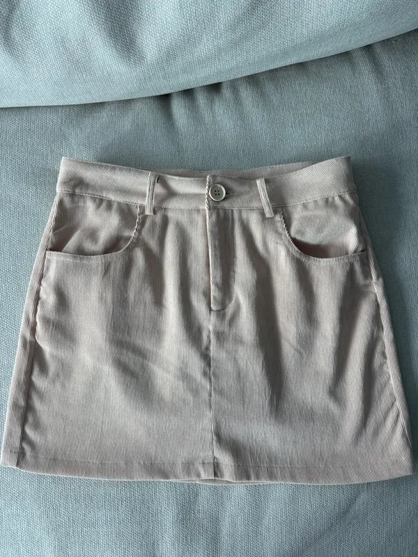 Amazon Tan corduroy mini skirt - Image 3