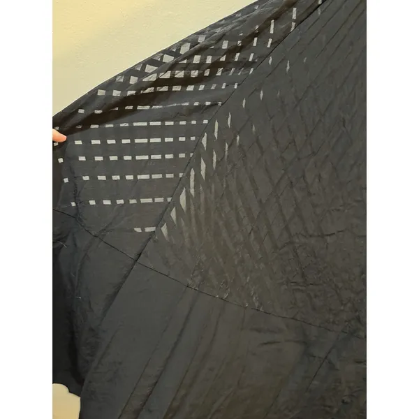 Club Monaco Black Sheer Burnout Pleated Maxi Gown Dress Size 4 - Image 4