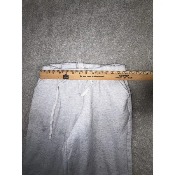 missguided wide leg sweatpants foldover waist band m Ash Heather Gray - Image 7