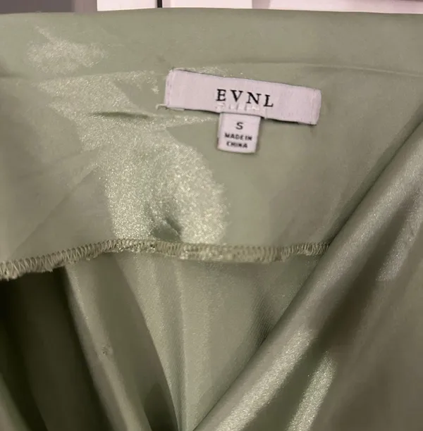 Green Satin Maxi Dress - Image 5